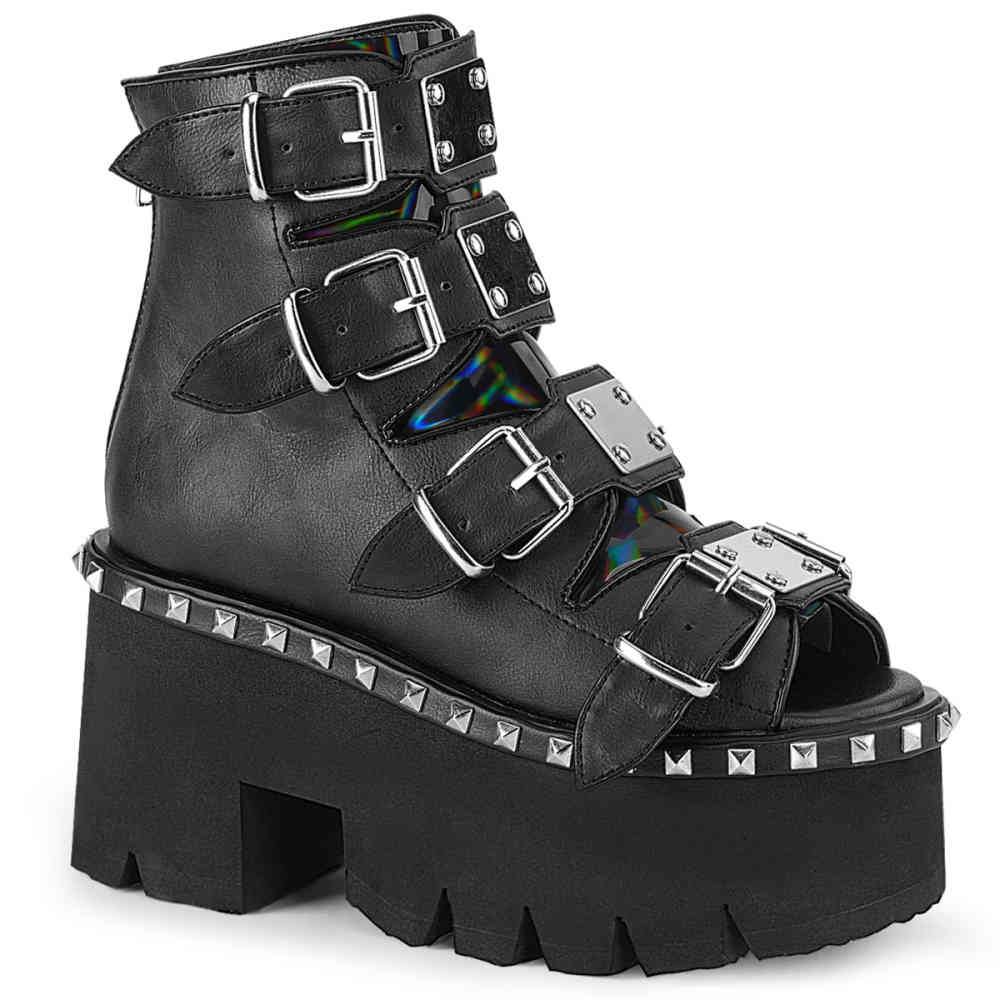 DemoniaCult - ASHES70 Enkellaars - Zwart Product image
